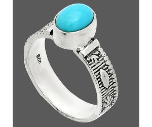 Sleeping Beauty Turquoise Ring size-7 SDR236424 R-1058, 6x8 mm