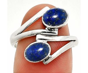 Lapis Lazuli Ring size-7.5 SDR236435 R-1144, 5x7 mm