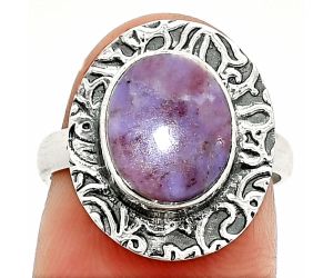 Lavender Jade Ring size-6 SDR236511 R-1649, 9x11 mm