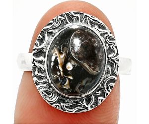 Turtella Jasper Ring size-8 SDR236561 R-1649, 9x11 mm