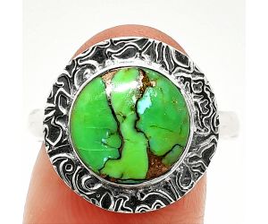 Copper Green Turquoise Ring size-9 SDR236595 R-1649, 11x11 mm