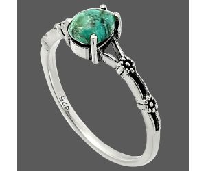 Natural Turquoise Morenci Mine Ring size-8 SDR236666 R-1720, 5x7 mm