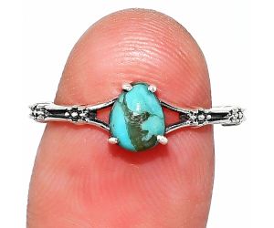 Natural Rare Turquoise Nevada Aztec Mt Ring size-8 SDR236669 R-1720, 5x7 mm