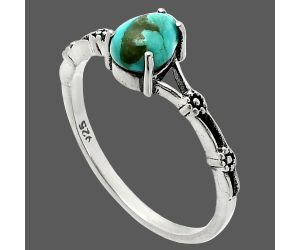 Natural Rare Turquoise Nevada Aztec Mt Ring size-8 SDR236669 R-1720, 5x7 mm