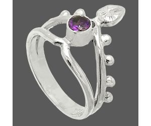 African Amethyst Ring size-5.5 SDR236713 R-1467, 4x4 mm