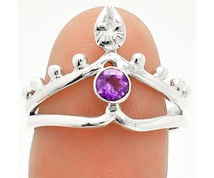 African Amethyst Ring size-8 SDR236714 R-1467, 4x4 mm