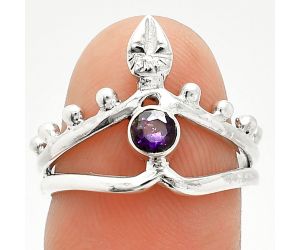 African Amethyst Ring size-7 SDR236749 R-1467, 4x4 mm