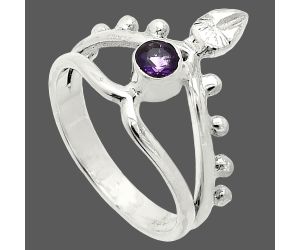 African Amethyst Ring size-7 SDR236749 R-1467, 4x4 mm
