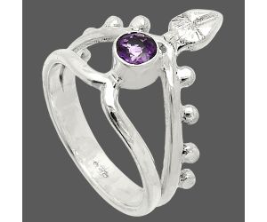 African Amethyst Ring size-5 SDR236750 R-1467, 4x4 mm