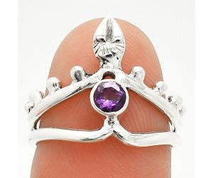 African Amethyst Ring size-6 SDR236752 R-1467, 4x4 mm