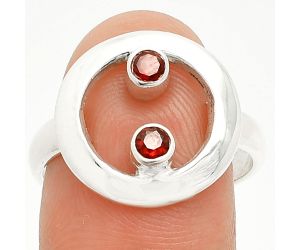 Hessonite Garnet Ring size-9 SDR236788 R-1540, 3x3 mm