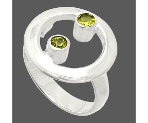 Peridot Ring size-5 SDR236795 R-1540, 3x3 mm