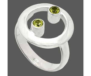 Peridot Ring size-5.5 SDR236796 R-1540, 3x3 mm