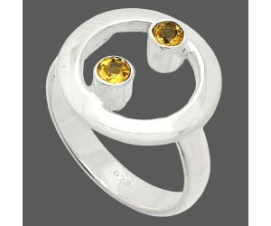 Citrine Ring size-7 SDR236800 R-1540, 3x3 mm
