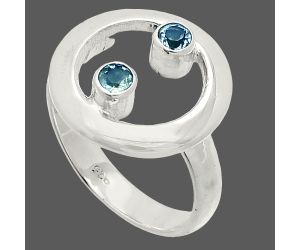 Aquamarine Ring size-7.5 SDR236804 R-1540, 3x3 mm