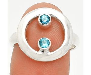 London Blue Topaz Ring size-8 SDR236809 R-1540, 3x3 mm