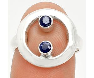 Blue Sapphire Ring size-7 SDR236811 R-1540, 3x3 mm