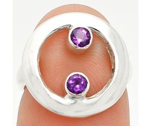 African Amethyst Ring size-5 SDR236814 R-1540, 3x3 mm