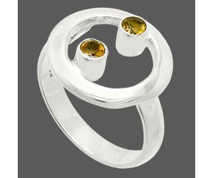 Citrine Ring size-7 SDR236830 R-1540, 3x3 mm