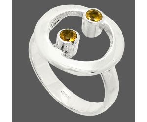 Citrine Ring size-6 SDR236831 R-1540, 3x3 mm