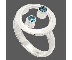 London Blue Topaz Ring size-8 SDR236833 R-1540, 3x3 mm