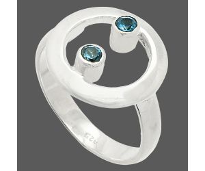 London Blue Topaz Ring size-9 SDR236844 R-1540, 3x3 mm