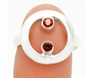 Hessonite Garnet Ring size-8 SDR236846 R-1540, 3x3 mm