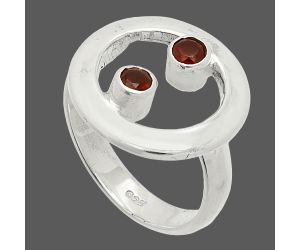 Hessonite Garnet Ring size-5 SDR236847 R-1540, 3x3 mm