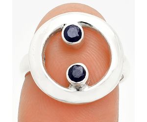 Blue Sapphire Ring size-6 SDR236849 R-1540, 3x3 mm