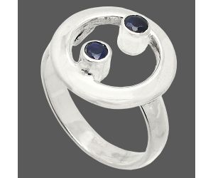 Blue Sapphire Ring size-7.5 SDR236850 R-1540, 3x3 mm
