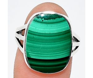 Malachite Eye Ring size-8 SDR236876 R-1003, 14x18 mm