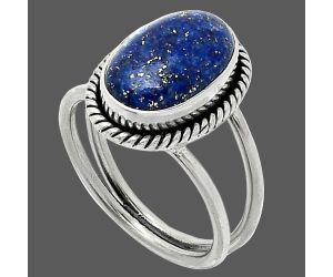 Lapis Lazuli Ring size-7.5 SDR236955 R-1068, 9x13 mm
