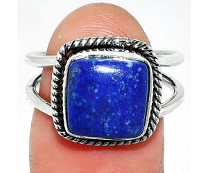 Lapis Lazuli Ring size-7.5 SDR236962 R-1068, 10x10 mm