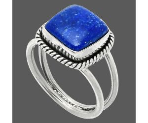 Lapis Lazuli Ring size-7.5 SDR236962 R-1068, 10x10 mm
