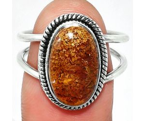 Red Moss Agate Ring size-8 SDR236966 R-1068, 9x15 mm
