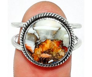 Spiny Oyster Turquoise Ring size-8 SDR236981 R-1068, 13x13 mm