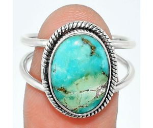 Natural Rare Turquoise Nevada Aztec Mt Ring size-8 SDR236993 R-1068, 10x14 mm