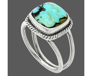 Lucky Charm Tibetan Turquoise Ring size-7 SDR237001 R-1068, 10x10 mm