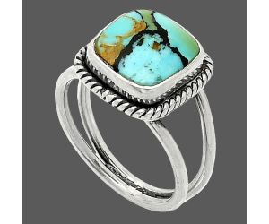 Lucky Charm Tibetan Turquoise Ring size-7.5 SDR237003 R-1068, 10x10 mm