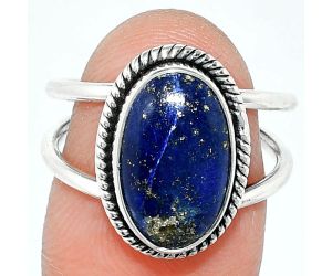 Lapis Lazuli Ring size-7 SDR237006 R-1068, 8x14 mm