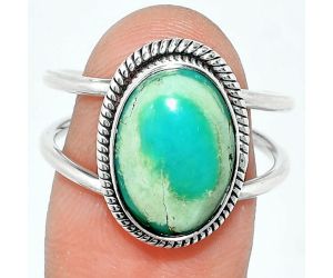 Natural Rare Turquoise Nevada Aztec Mt Ring size-8 SDR237009 R-1068, 9x14 mm