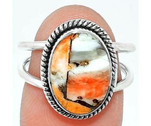 Spiny Oyster Turquoise Ring size-7 SDR237013 R-1068, 10x14 mm