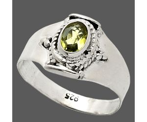 Peridot Ring size-7 SDR237177 R-1397, 4x6 mm
