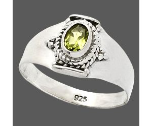 Peridot Ring size-8 SDR237178 R-1397, 4x6 mm