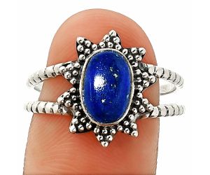 Lapis Lazuli Ring size-9 SDR237208 R-1095, 6x9 mm