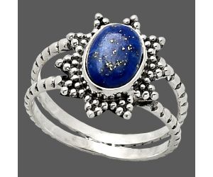 Lapis Lazuli Ring size-6 SDR237211 R-1095, 6x9 mm
