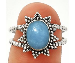 Angelite Ring size-7 SDR237214 R-1095, 7x9 mm