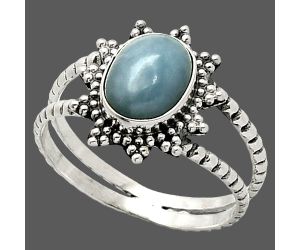 Angelite Ring size-9 SDR237219 R-1095, 7x9 mm