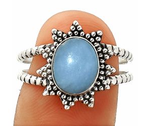 Angelite Ring size-8.5 SDR237221 R-1095, 7x9 mm