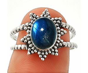 Blue Labradorite Ring size-7 SDR237228 R-1095, 7x9 mm